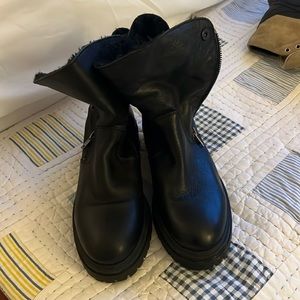 Fur lined Moto Boots women’s size 8